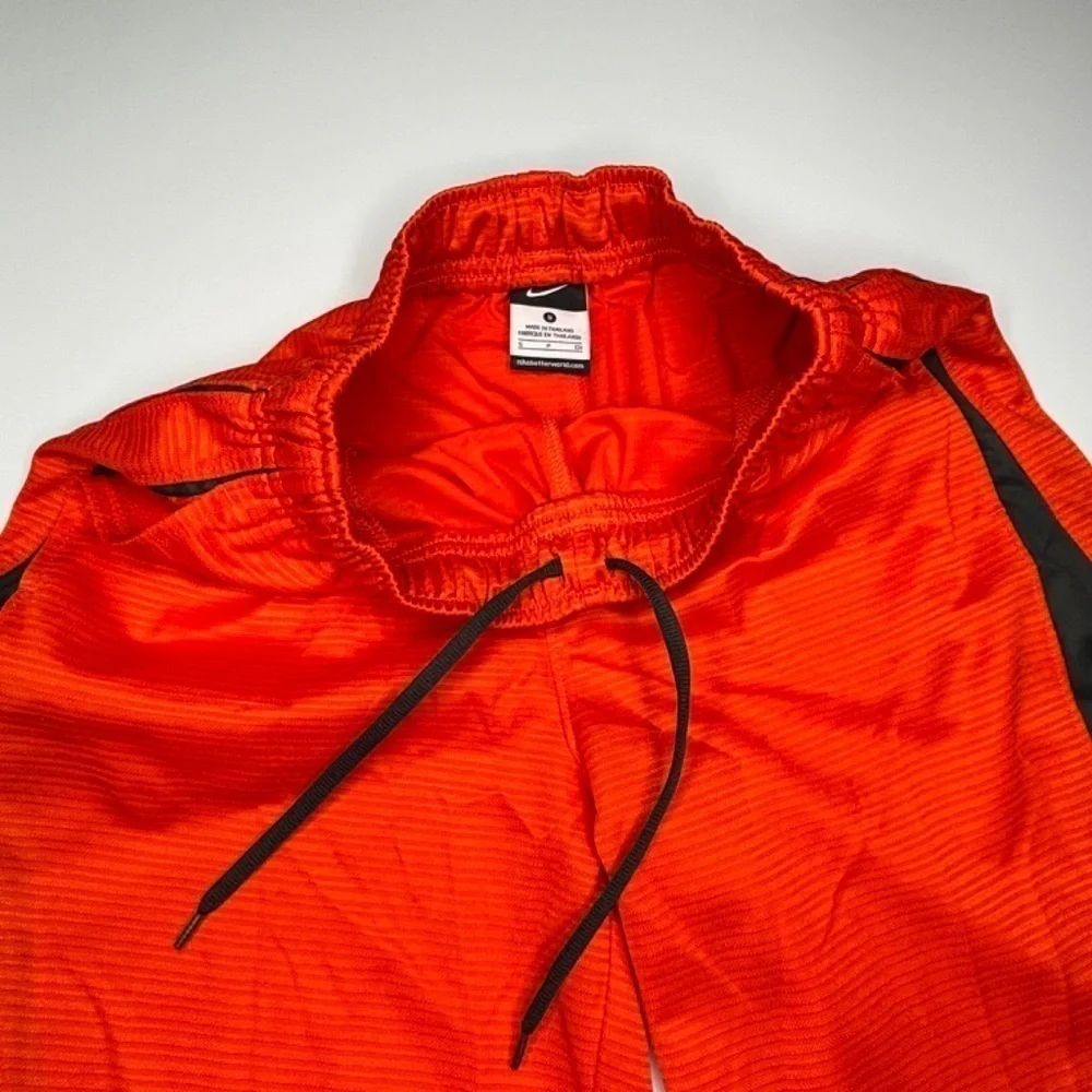 Nike Boys Shorts Size Small Orange Dark Gray Elastic Tie Waist Athletic Shorts‎